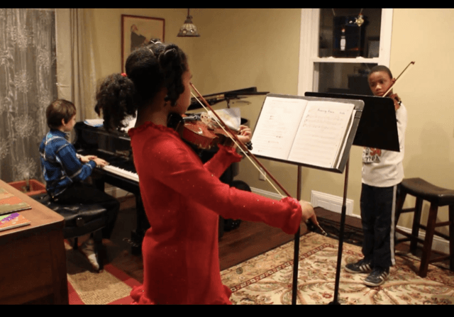 Three artists in collaboration