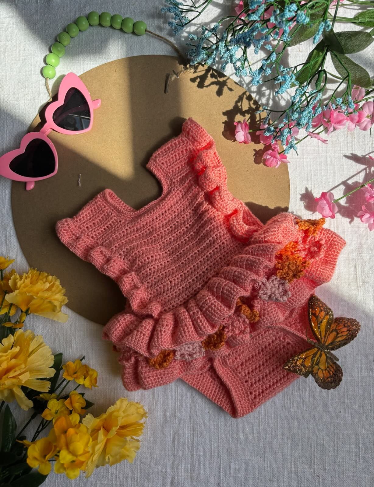Rosalie Bloom Romper - Coral
