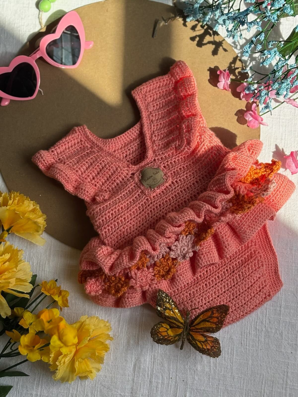 Rosalie Bloom Romper - Coral