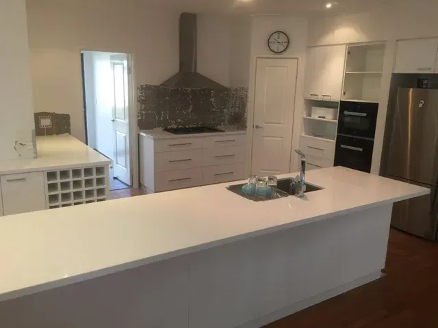 White Countertop In The Kitchen — East Bunbury, WA — Bunbury Designer Cabinets & Furniture