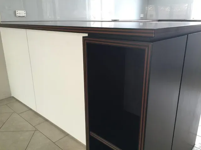 Black And White Cabinet Under The Countertop — East Bunbury, WA — Bunbury Designer Cabinets & Furniture