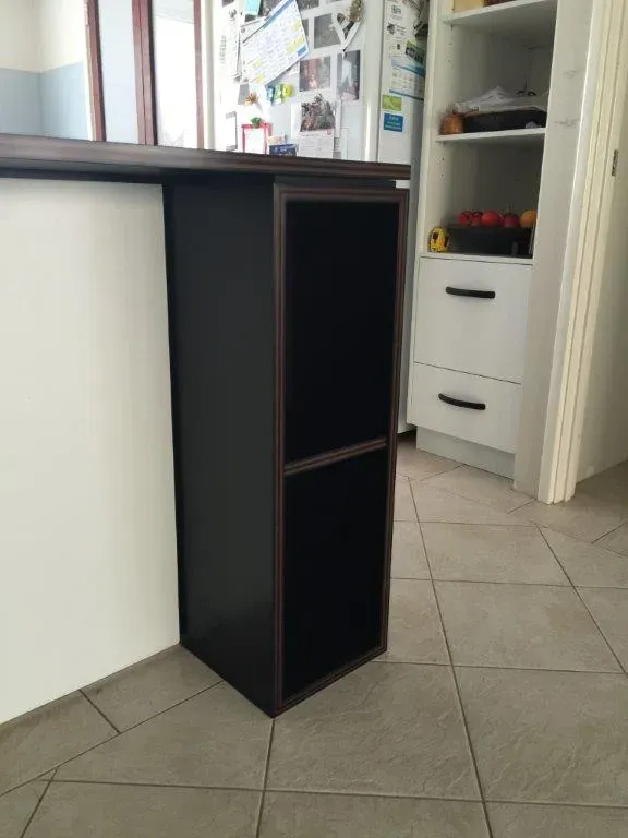 Black Cabinet Under The Countertop — East Bunbury, WA — Bunbury Designer Cabinets & Furniture