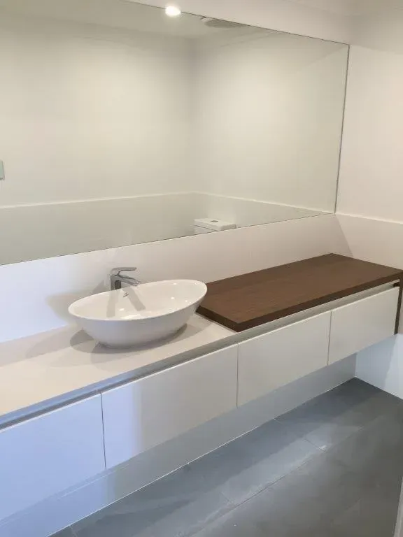 White Restroom — East Bunbury, WA — Bunbury Designer Cabinets & Furniture