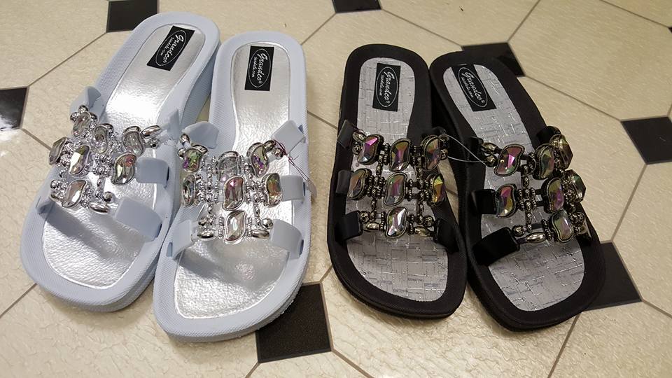Accessory — Black and White Sandals in West Frankfort, IL
