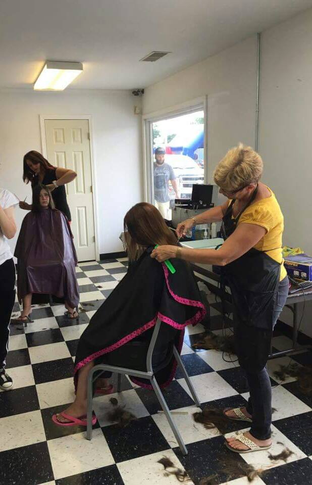 Hair Relaxing —Women in Salon Having a Haircut in West Frankfort, IL