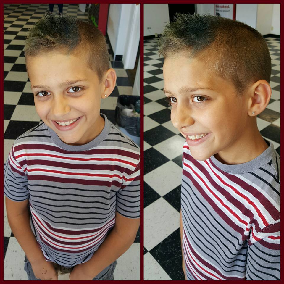 Men Haircut — Boy Showing His New Haircut in West Frankfort, IL