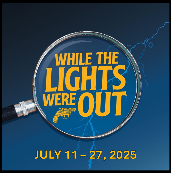 A magnifying glass says while the lights were out july 11 27 2025