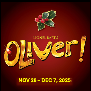 A poster for lionel bart 's oliver is dated nov 9 - dec 7 2025