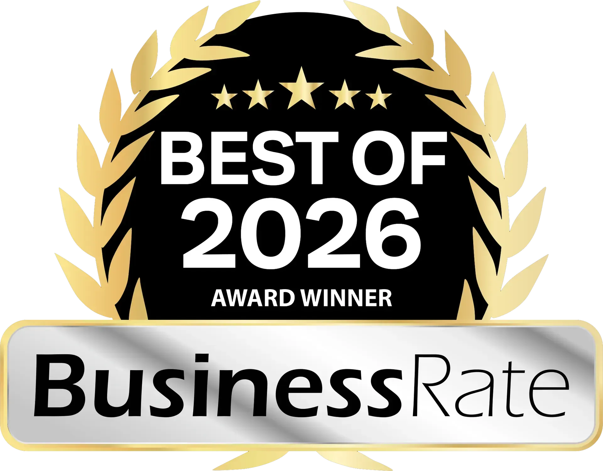 A BusinessRate Top 3 2026 award plaque for The Pointe at Five Oaks apartment complex in Lebanon, Tennessee.