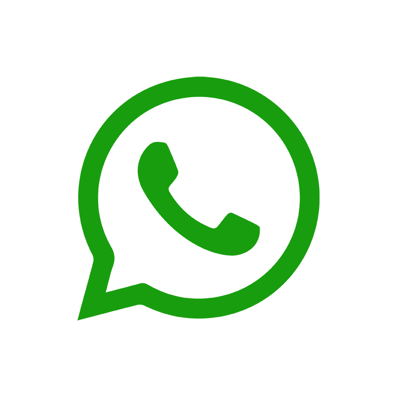 Um ícone verde do WhatsApp com um telefone dentro de um círculo em um fundo branco.