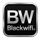 Logotipo de Blackwifi con letras BW plateadas sobre un icono cuadrado redondeado negro.