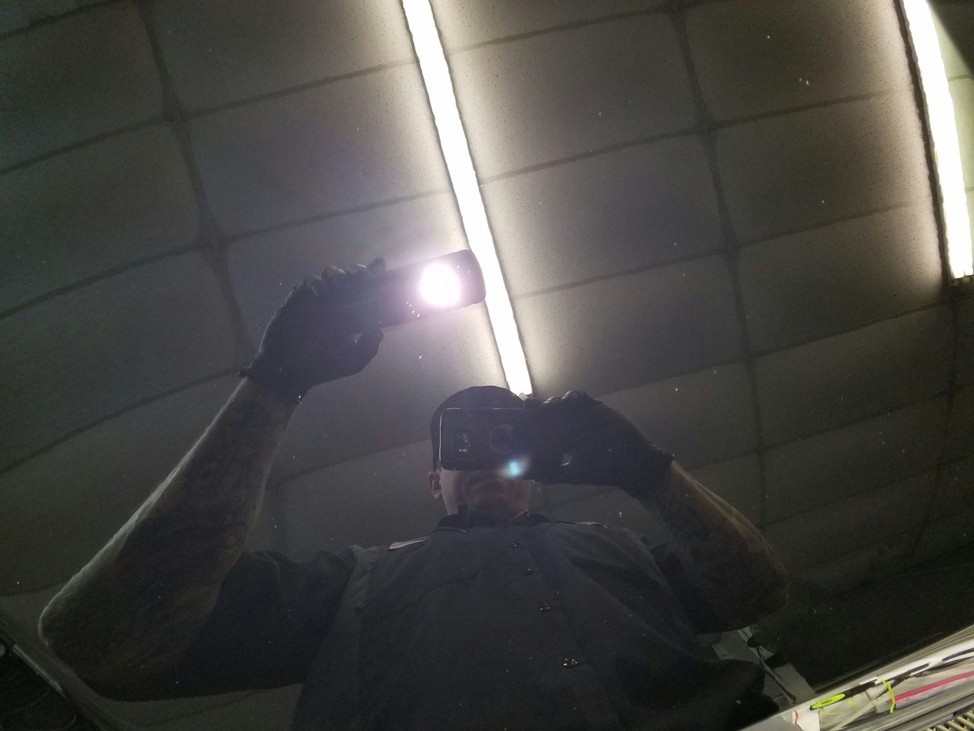 Machine polishing black car