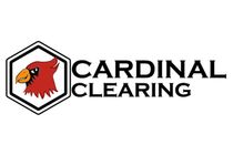Logo for Cardinal Clearing: A red cardinal head in a black and white hexagonal frame, with the text "Cardinal Clearing".