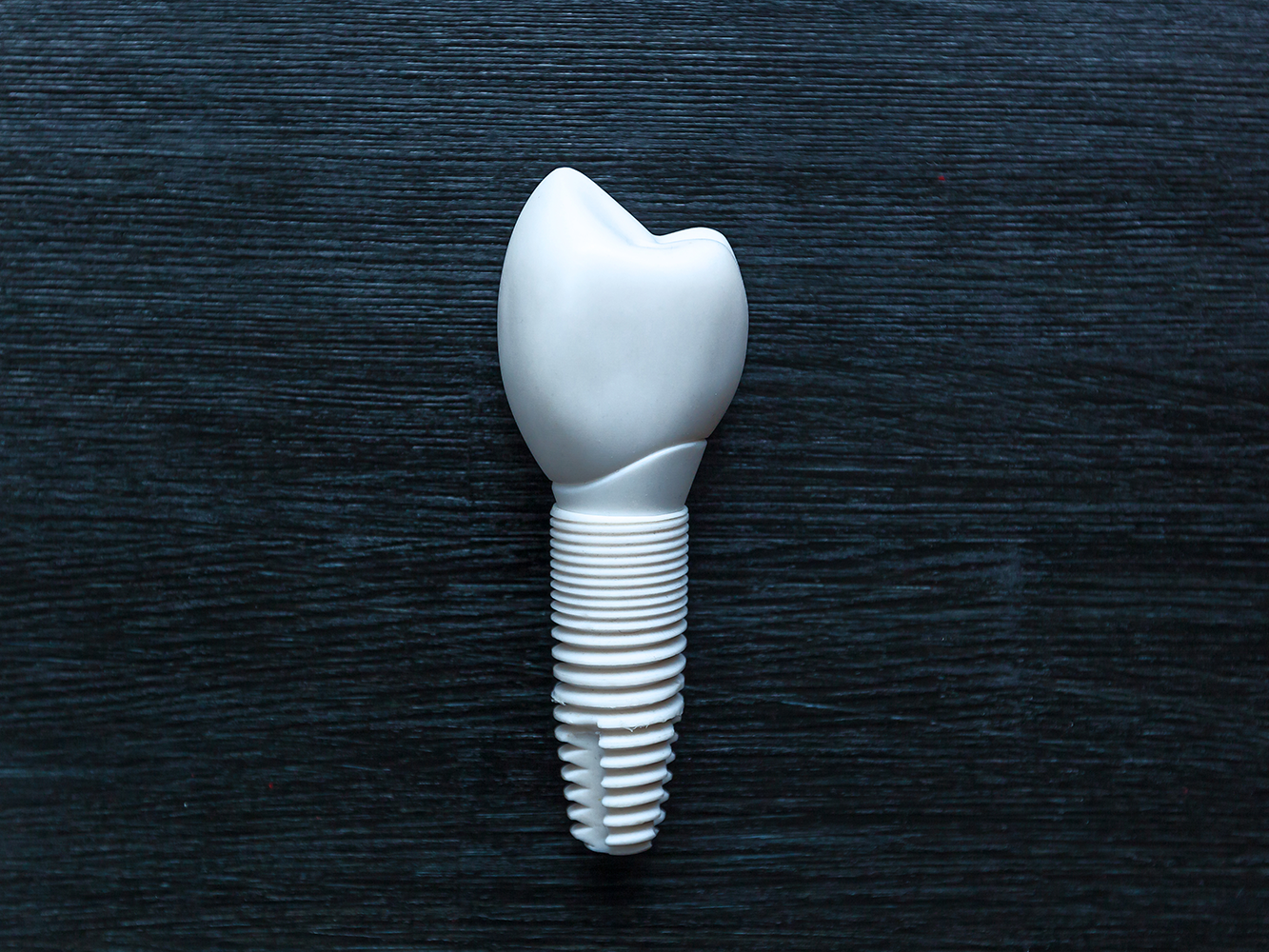 zirconia dental implant example for patients that prefer metal-free solutions
