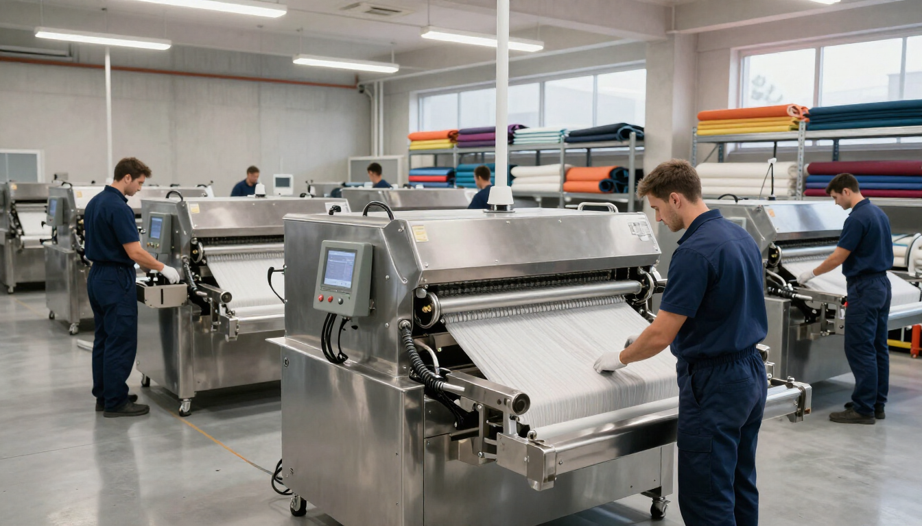 Professionele gordijnreiniging in actie