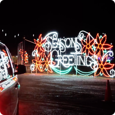 safari lights display at a niagara falls zoo attraction