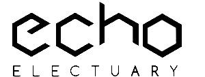 Logo for Echo Electuary in black and white: the word 