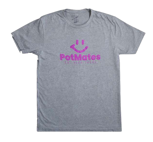 Gray t-shirt with purple 