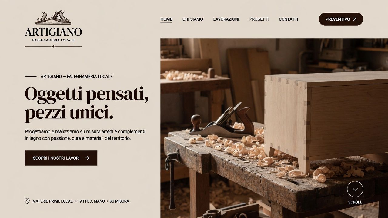 Falegnameria Locale — caso studio