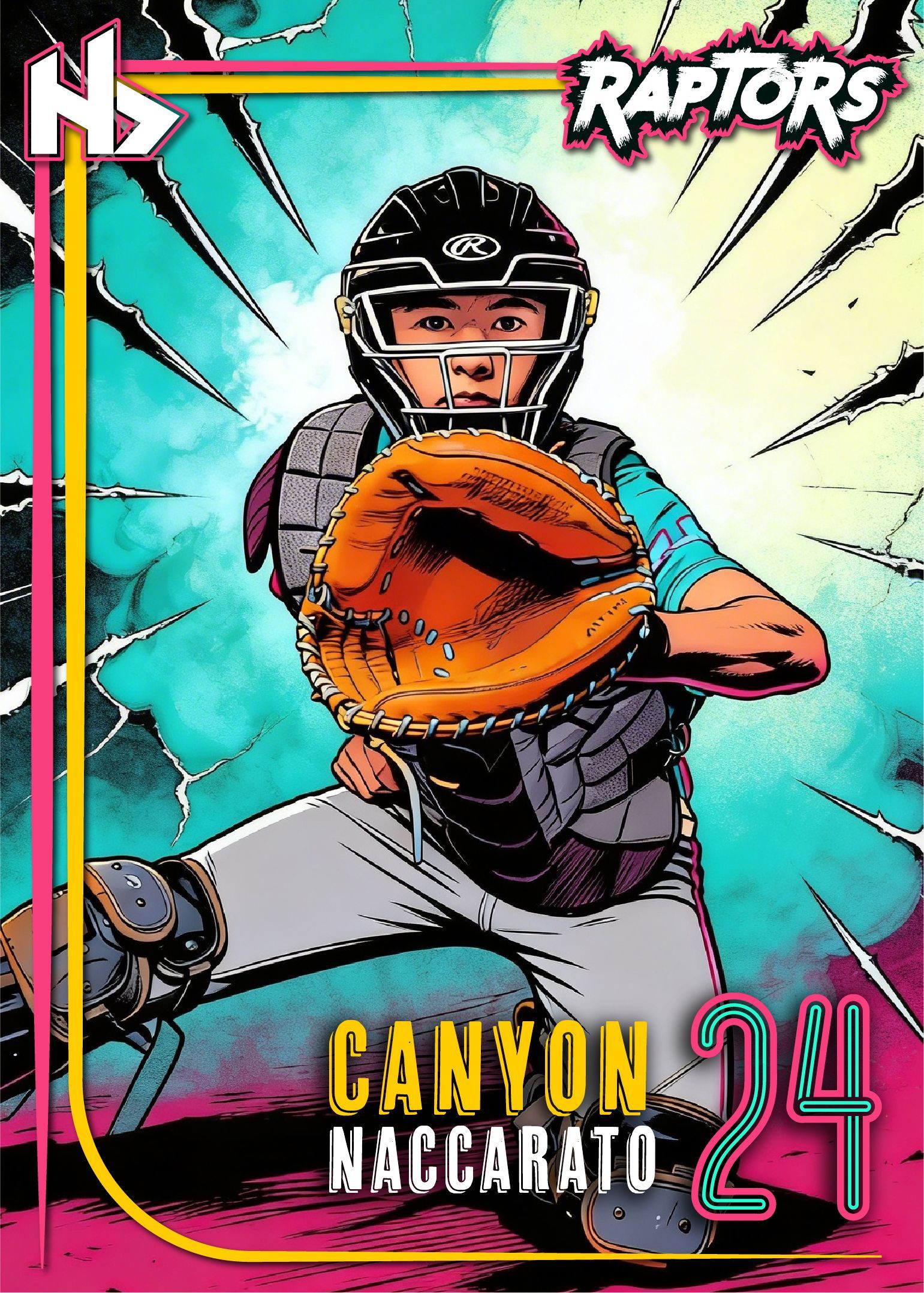 Canyon Naccarato, #24 of the Hurricane Raptors.