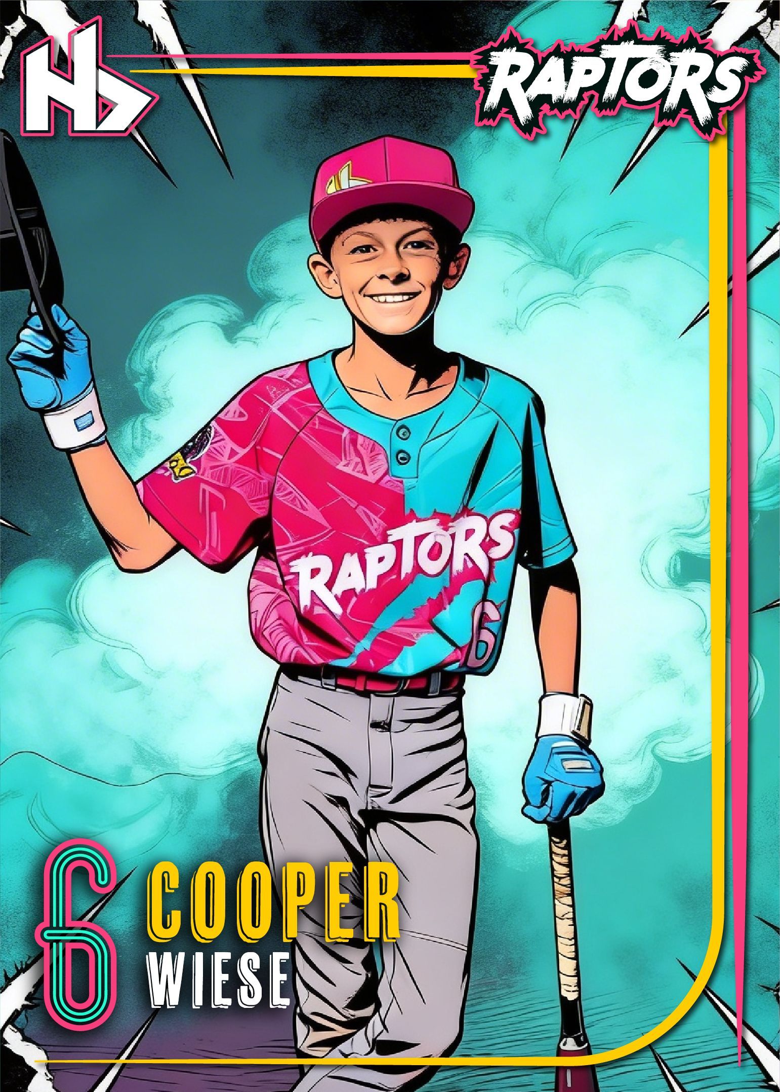 Cooper Wiese, #6 of the Hurricane Raptors.