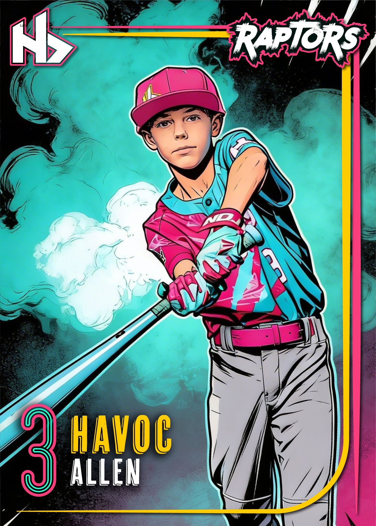 Havoc Allen, #3 of the Hurricane Raptors.