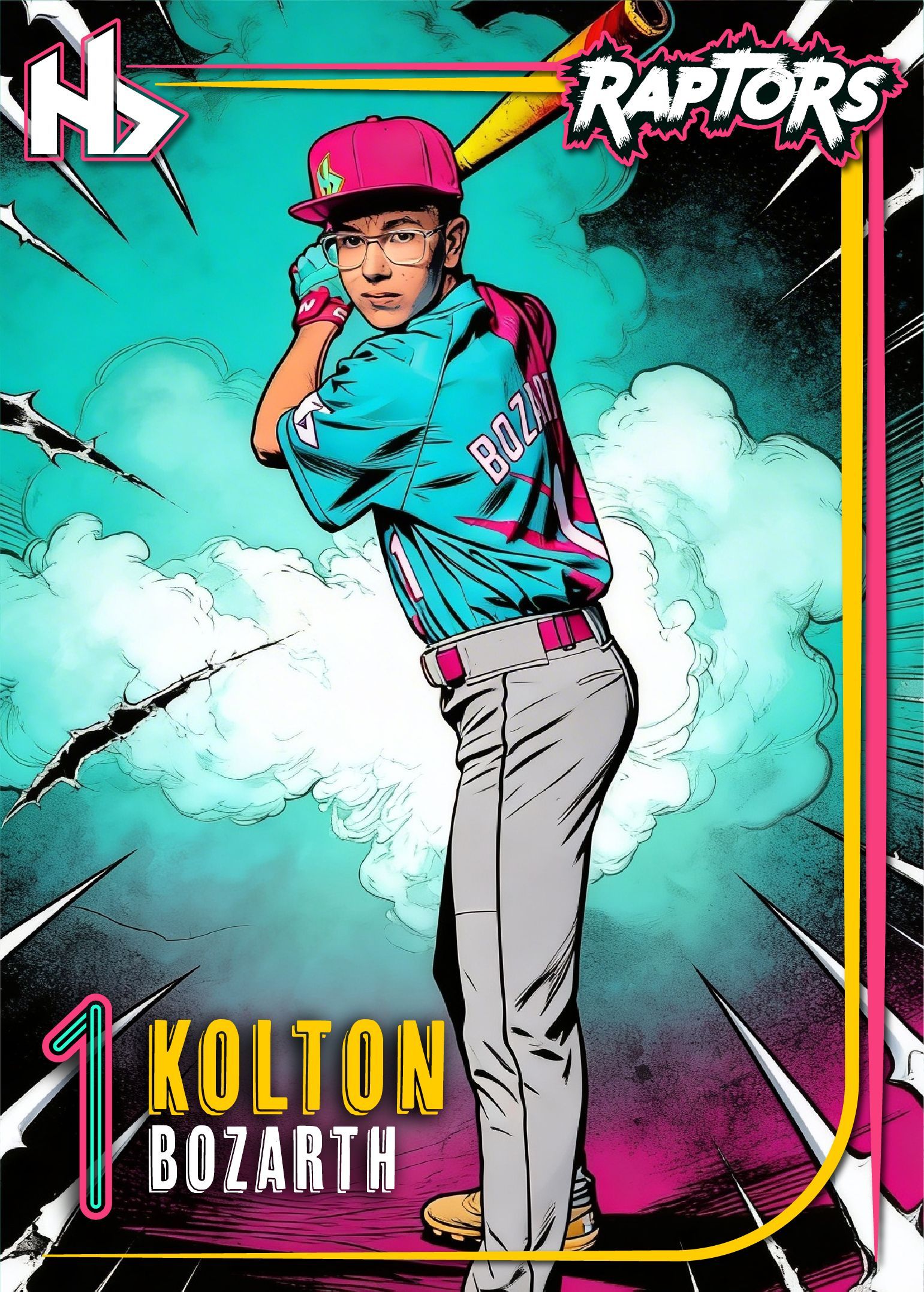 Kolton Bozarth, #1 of the Hurricane Raptors.