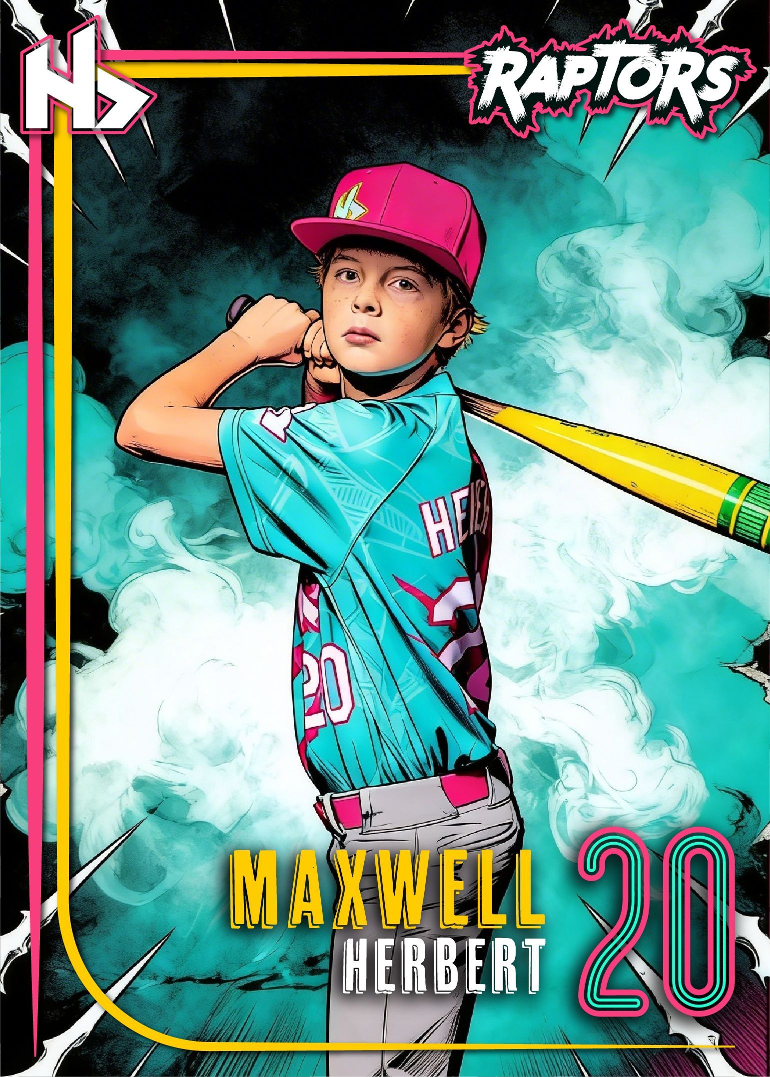 Maxwell Herbert, #20 of the Hurricane Raptors.