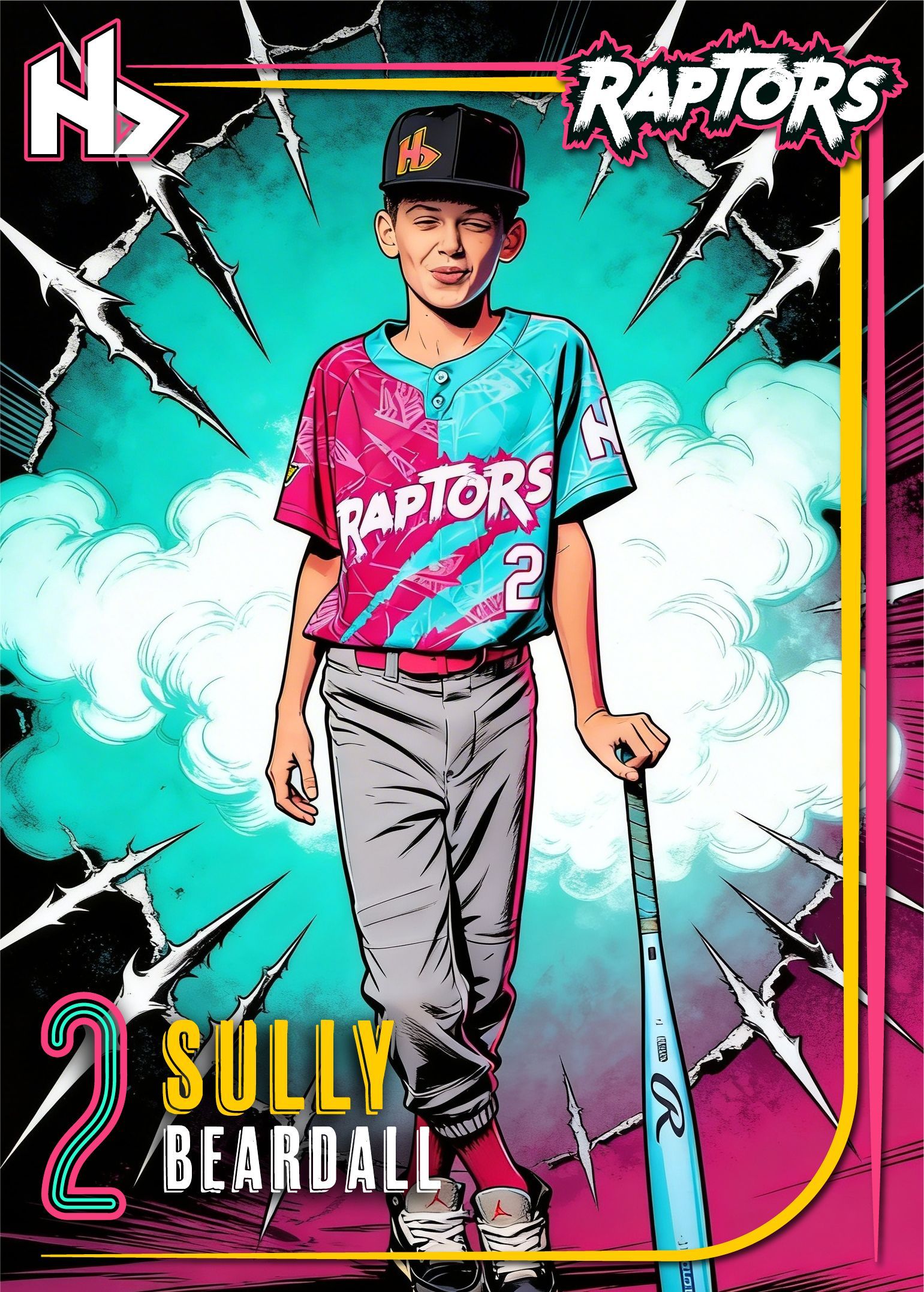 Sully Beardall, #2 of the Hurricane Raptors.