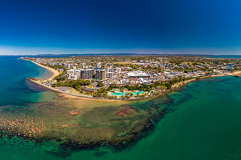Aerial View Of Settlement Cove Lagoon — Curtains in North Brisbane, QLD
