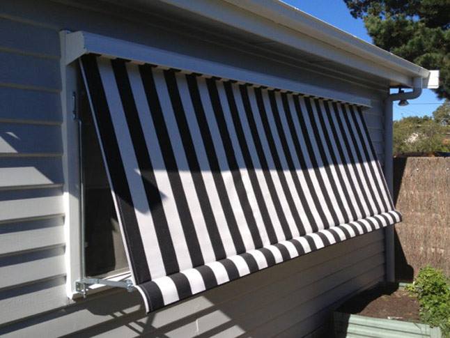 Black & White Awnings — Studio Curtains & Blinds in Mount Gravatt, QLD