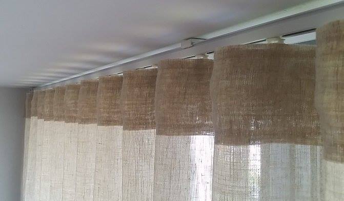 Beige S-Fold Curtains — Studio Curtains & Blinds in Mount Gravatt, QLD