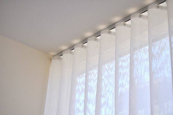 White S-Fold Curtains — Studio Curtains & Blinds in Mount Gravatt, QLD