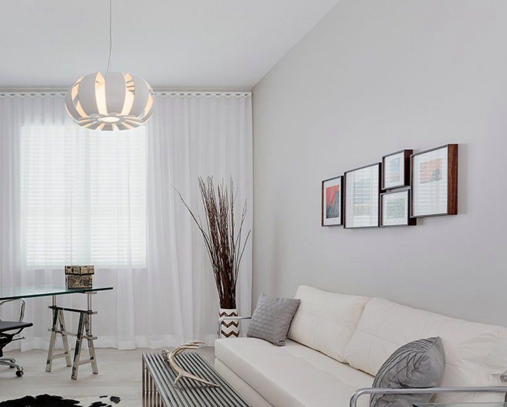 Lounge Area With Pendant Light — Studio Curtains & Blinds in Mount Gravatt, QLD