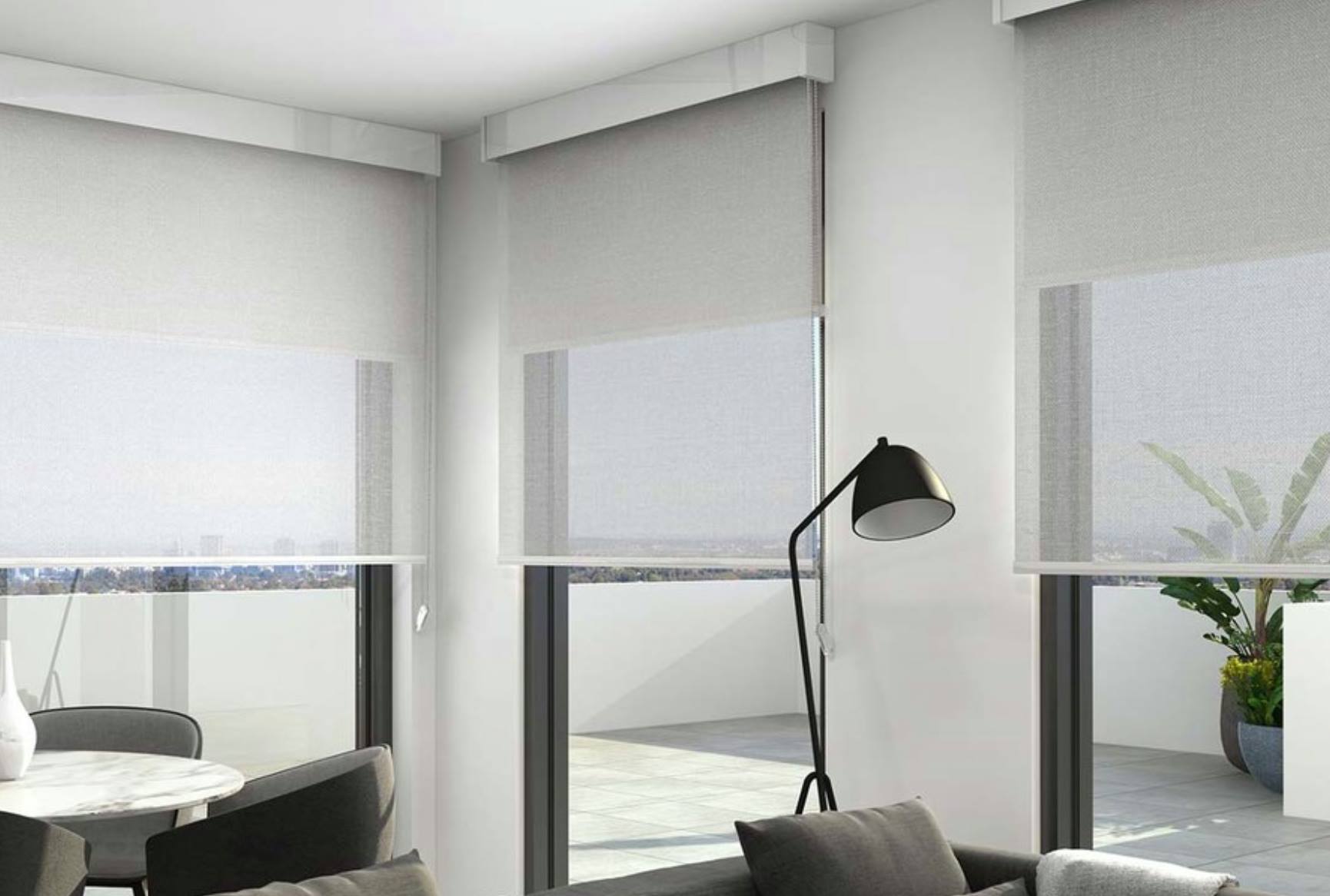 Blinds In A Living Room — Studio Curtains & Blinds in Mount Gravatt, QLD