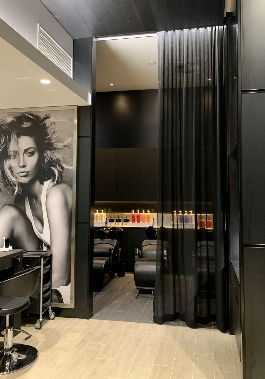 Long Black Curtains — Studio Curtains & Blinds in Mount Gravatt, QLD