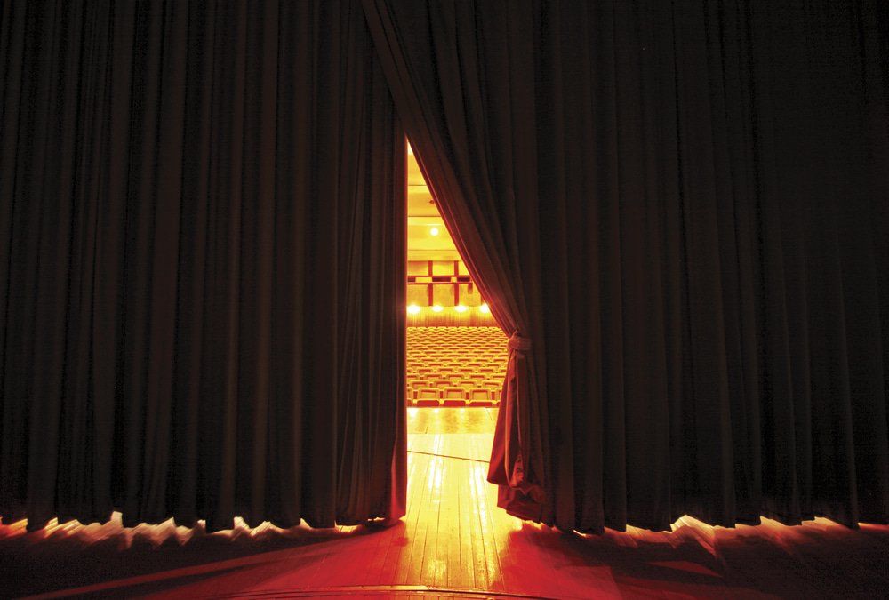 Theatre Seats Through Curtains — Studio Curtains & Blinds in Mount Gravatt, QLD