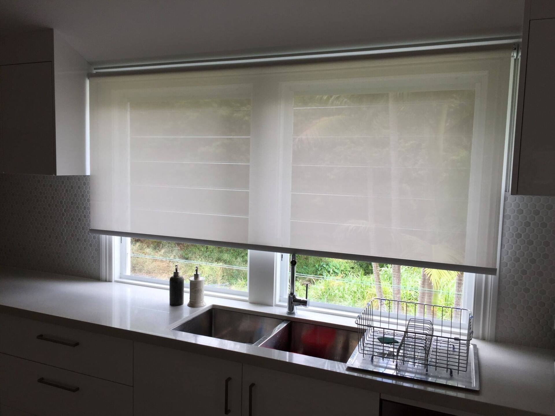 Roller Blinds In Kitchen — Studio Curtains & Blinds in Mount Gravatt, QLD