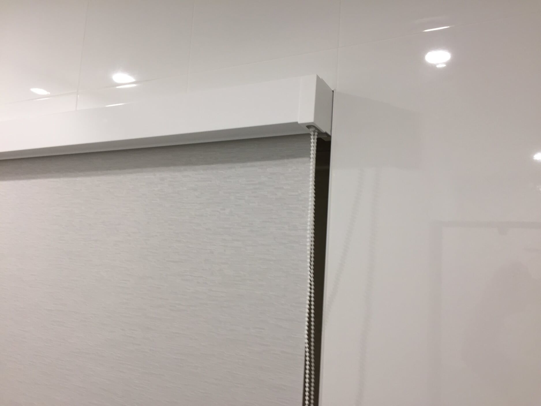 White Chain Roller Blinds — Studio Curtains & Blinds in Mount Gravatt, QLD