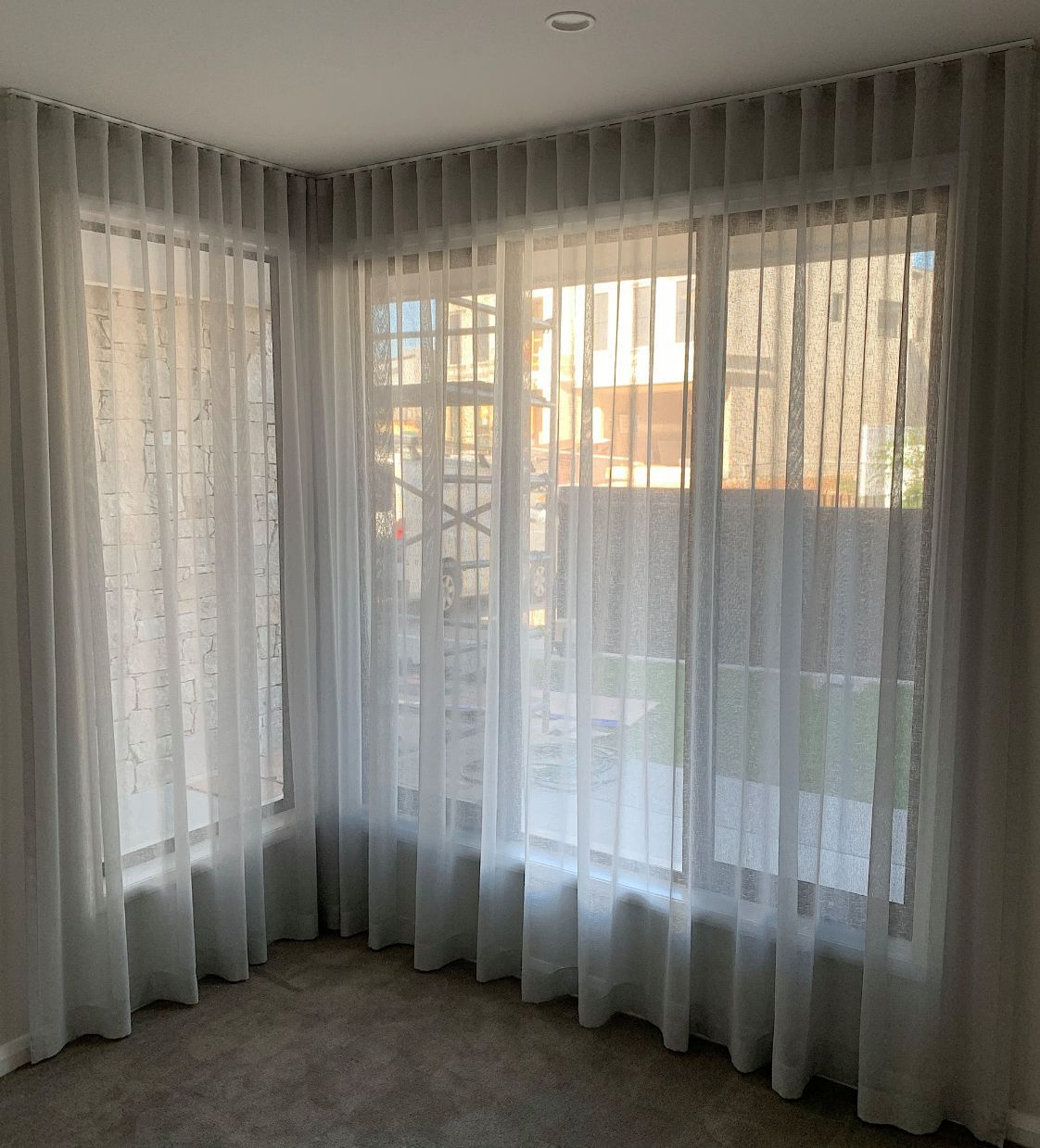 White Sheer Curtains — Studio Curtains & Blinds in Mount Gravatt, QLD