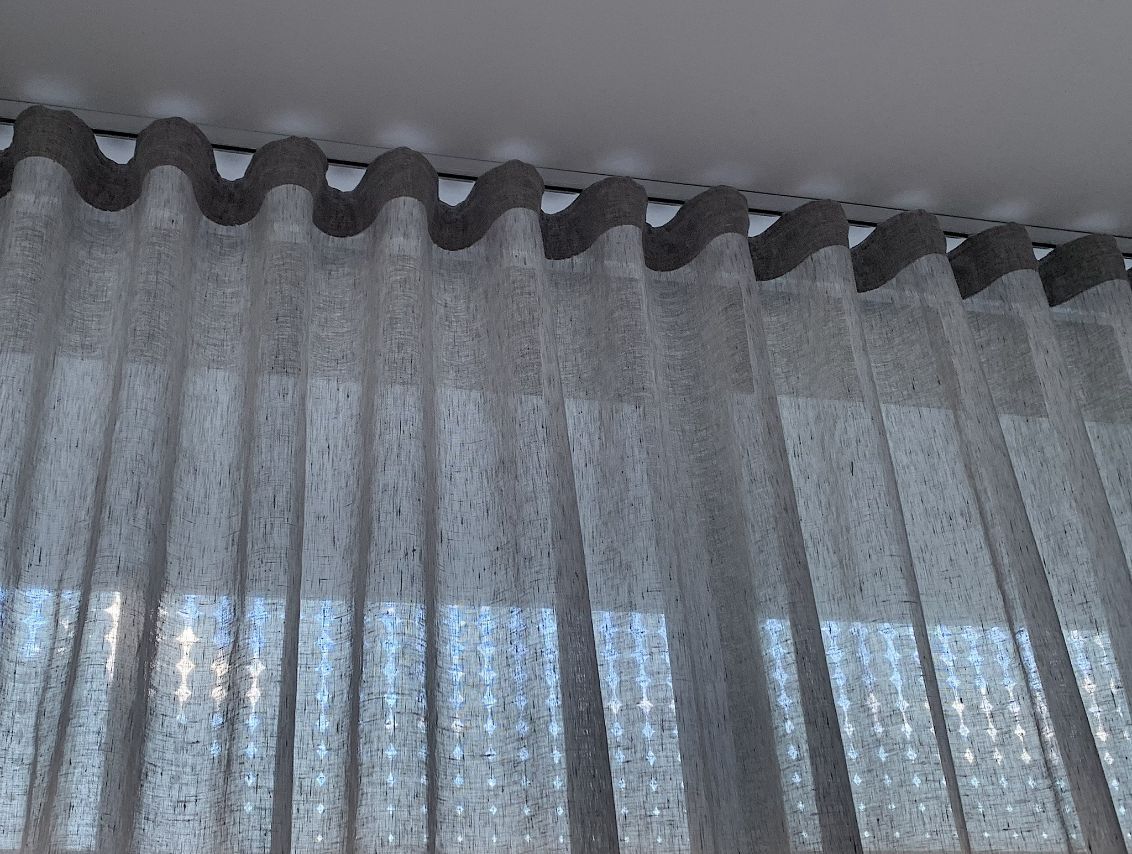 Grey Linen Curtains — Studio Curtains & Blinds in Mount Gravatt, QLD