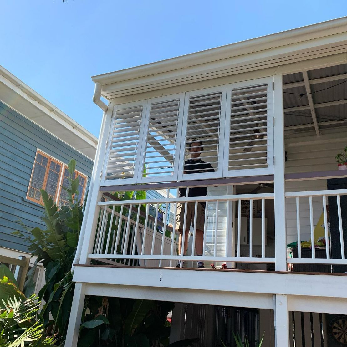 Man Behind The White Shutters — Studio Curtains & Blinds in Brisbane, QLD