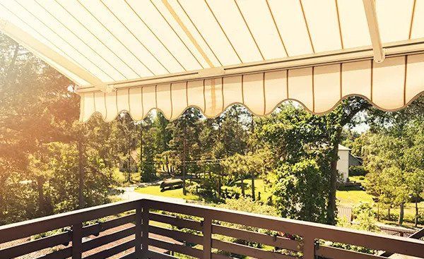 Balcony With Awnings — Studio Curtains & Blinds in Mount Gravatt, QLD