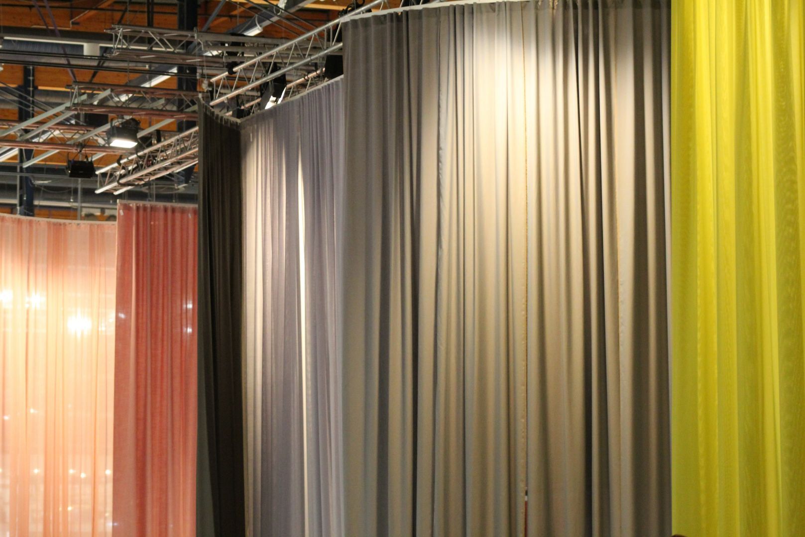 Variety Colors Of Stage Curtains — Studio Curtains & Blinds in Mount Gravatt, QLD