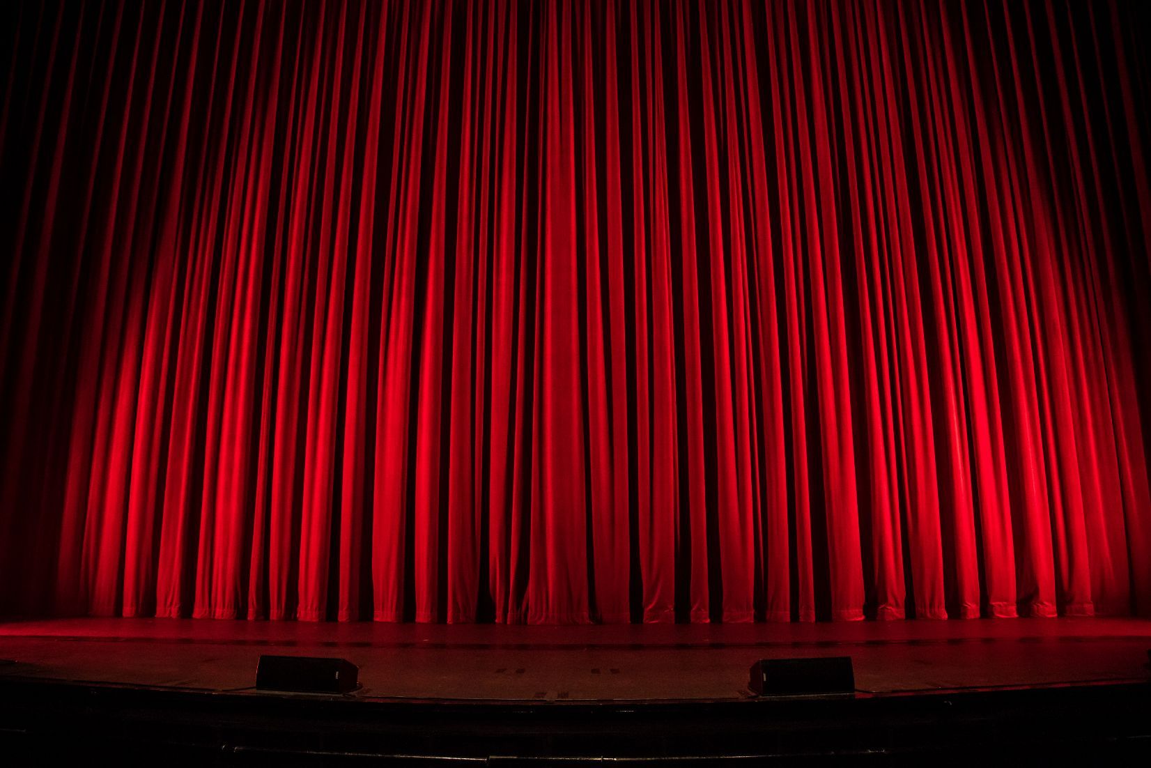 Red Stage Curtains — Studio Curtains & Blinds in Mount Gravatt, QLD