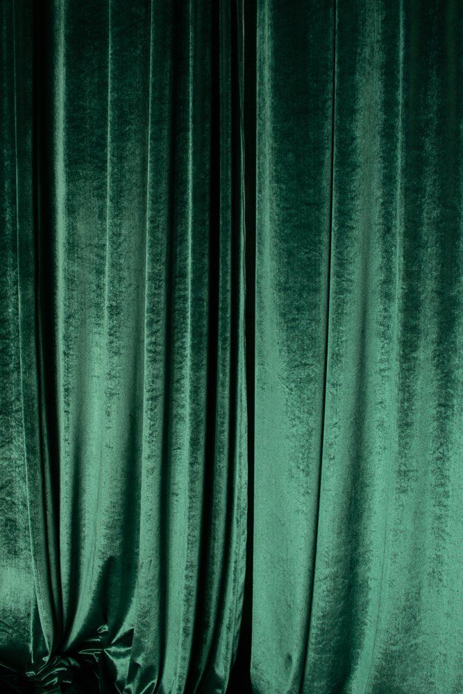 Green Velvet Curtains — Studio Curtains & Blinds in Mount Gravatt, QLD