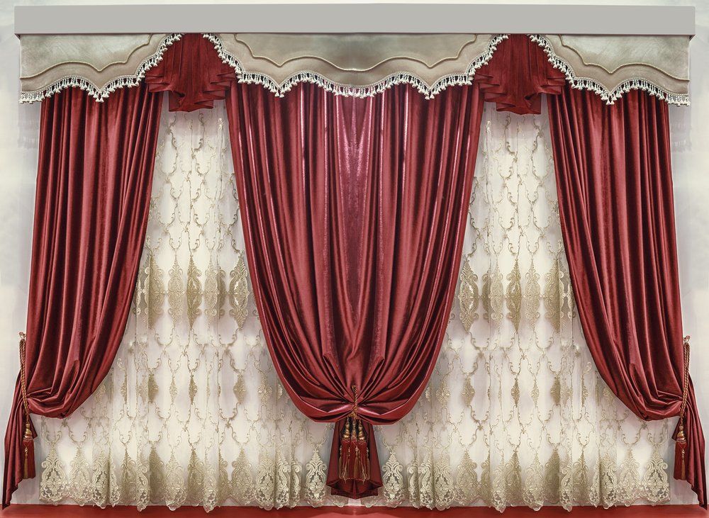 Red Soft Velvet Curtains — Studio Curtains & Blinds in Mount Gravatt, QLD