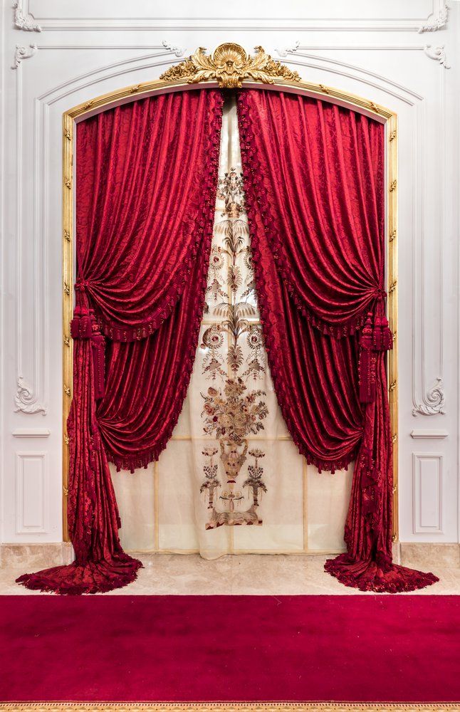 Elegantly Installed Red Velvet Curtains in a Residence in Brisbane — Studio Curtains & Blinds in Mount Gravatt, QLD