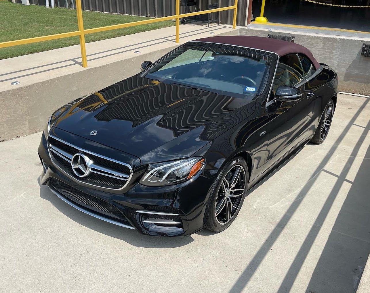 vehicle with ceramic coating parked outside