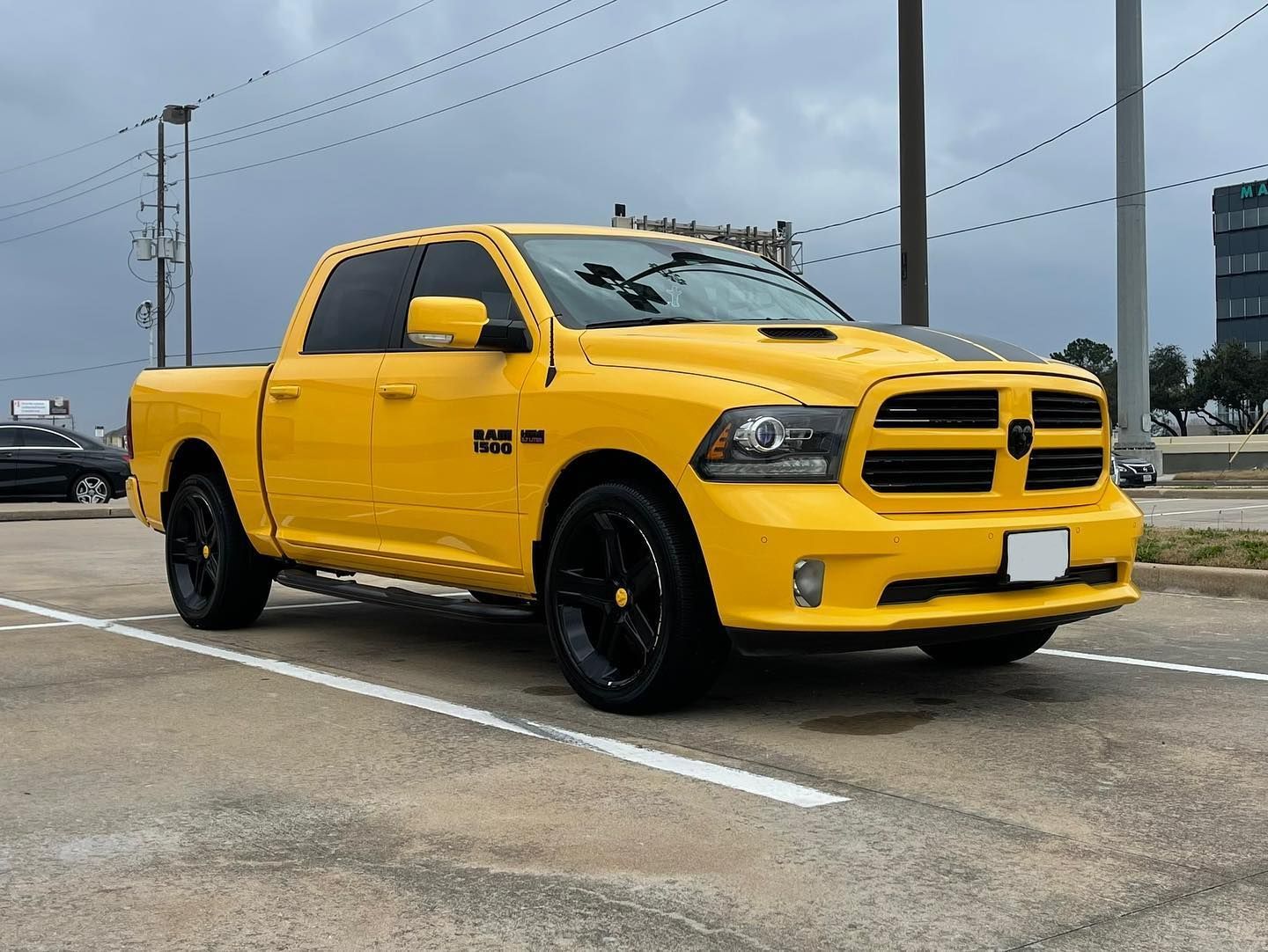 yellow vehicle with ceramic coating